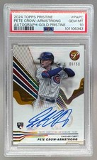 Pete Crow-Armstrong 2024 Topps Pristine Gold Refractor Auto RC 8/50 PSA 10