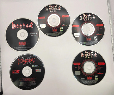 Blizzard Diablo and Diablo II  PC Games 5 CDs