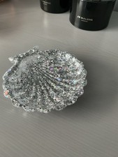 Silver Glitter Shell Shaped Trinket/soap Dish