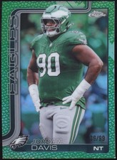 2025 Topps Chrome Football NFL | Jordan Davis #249 | Green / 99 | Eagles