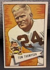 1952 Bowman Large Football Card #26 Tommy Thompson-Philadelphia Eagles Ex Card
