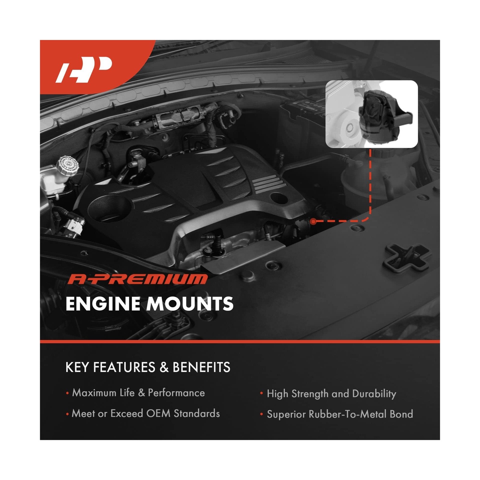 A-Premium Engine Motor Mount and Transmission Mount Kit Compatible with Chevr...