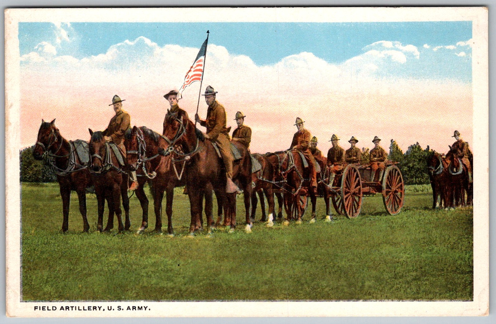 Antique Postcard U.S Army Field Artillery US 1910s