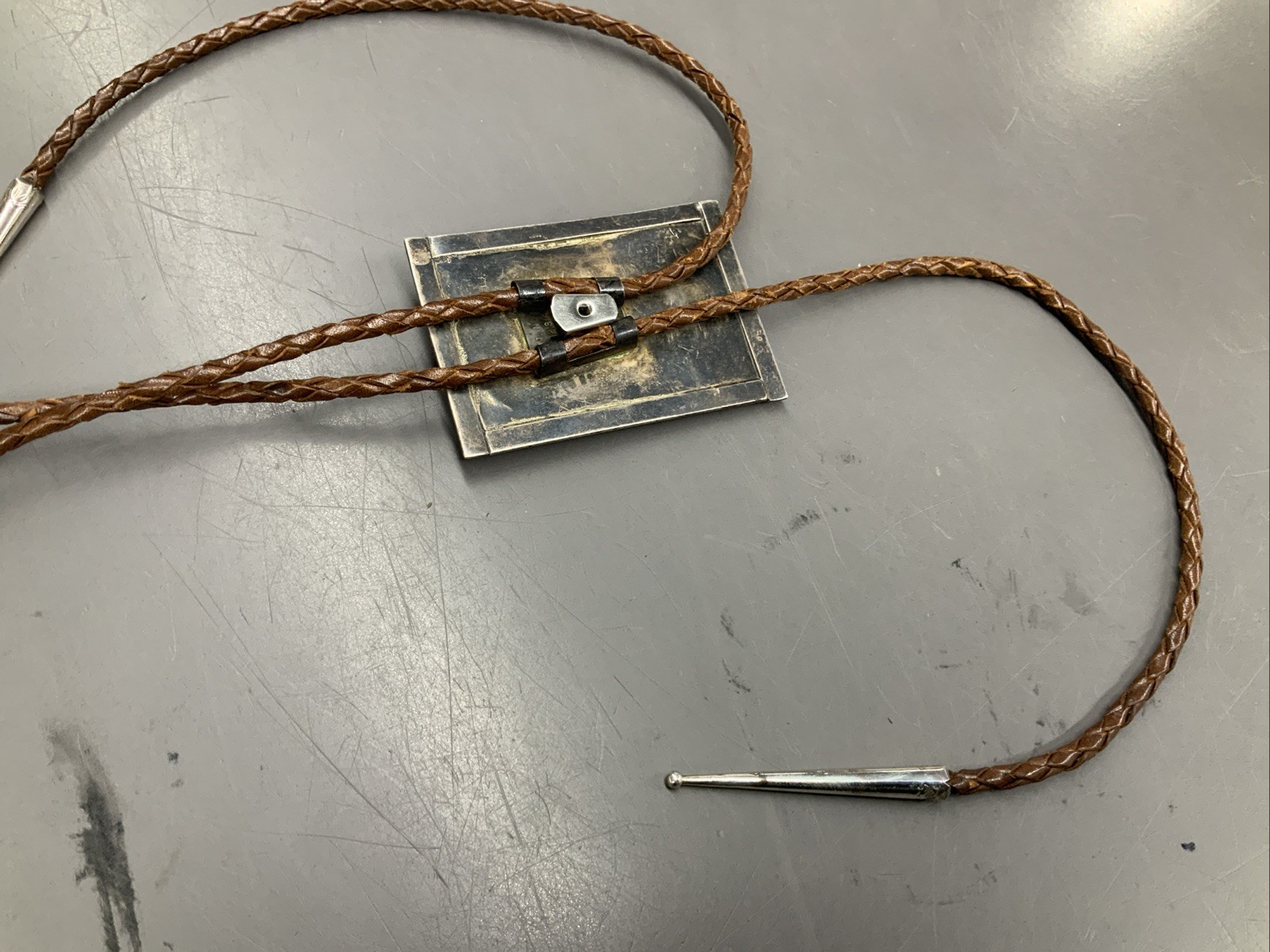 SOLID STERLING SILVER Bolo Tie Turquoise Old Pawn… - image 19