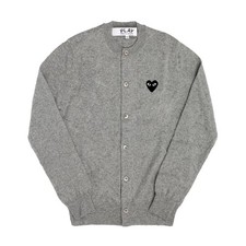 COMME des GAR ONS PLAY AX-N023-051 2 Gray Cardigan