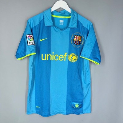 BARCELONA 2007/2008 AWAY FOOTBALL SHIRT NIKE SOCCER JERSEY #19