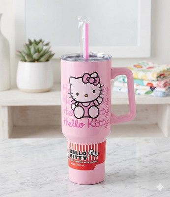 Sanrio Hello Kitty 40oz Stainless Steel Tumbler W/Handle Pink Exclusive