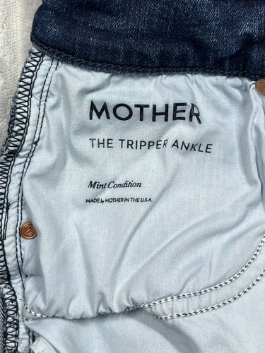 Mother The Tripper Ankle Jeans Women's 24x27 Button Fly Mint Condition Preppy - Picture 2 of 19