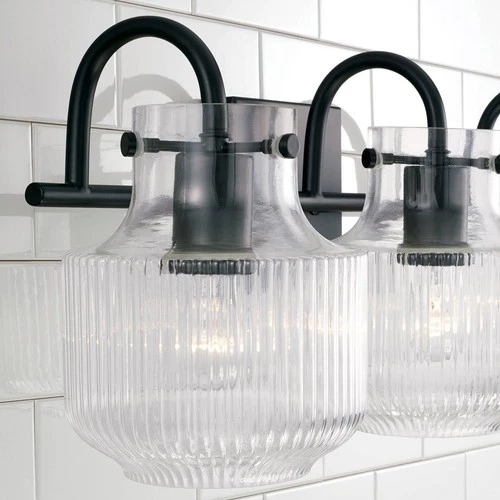 Capital Nyla 24 1/4" Wide Matte Black 3-Light Bath Light - Picture 3 of 5