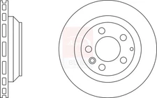 2x Brake Discs Pair Vented fits PORSCHE CAYENNE 9PA 4.5 Rear 02 to 07 330mm Set