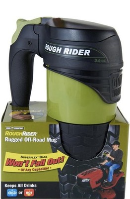 Good Vibrations Rough Rider 24oz Tractor Mug SUPERFLEX Base Won't Fall Out!