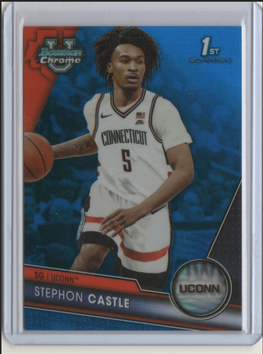 2023-24 Bowman University Chrome - Stephon Castle #88 Blue Refractor /199 (RC)