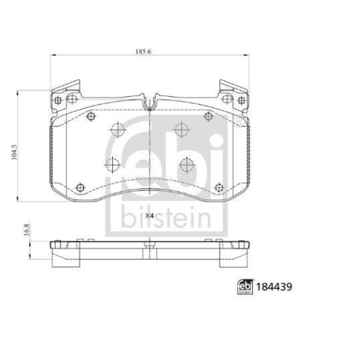 Plaquettes de frein Febi Bilstein 184439 avant pour stopper les vibrations au freinage