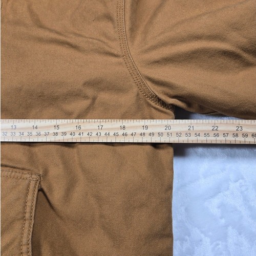 Carhartt Jacket Boys size Large 14-16 Brown Canvas Quilted Hooded - Picture 4 of 9