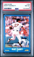 1988 Score Marty Barrett #155 PSA 8 LOW POP