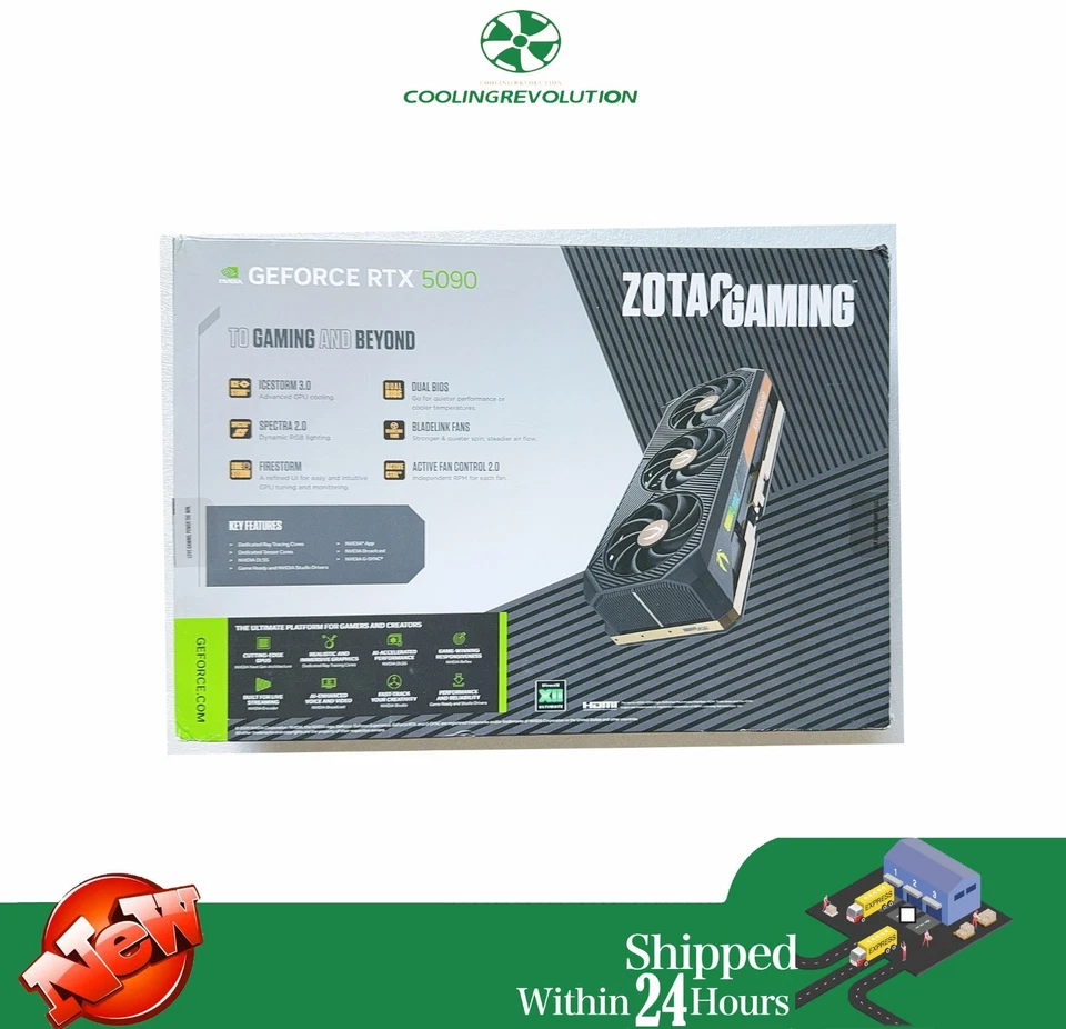 Graphics card Heatsink Fan for Zotac RTX 5090 Solid GPU No Core & VRAM - Image 4 of 4