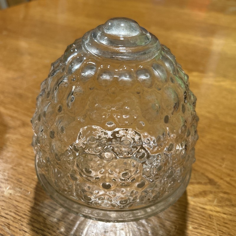  Clear Glass Light/ Lamp Globe Acorn Beehive Bubbled 3-1/8" Fit 5.5" tall EUVC  