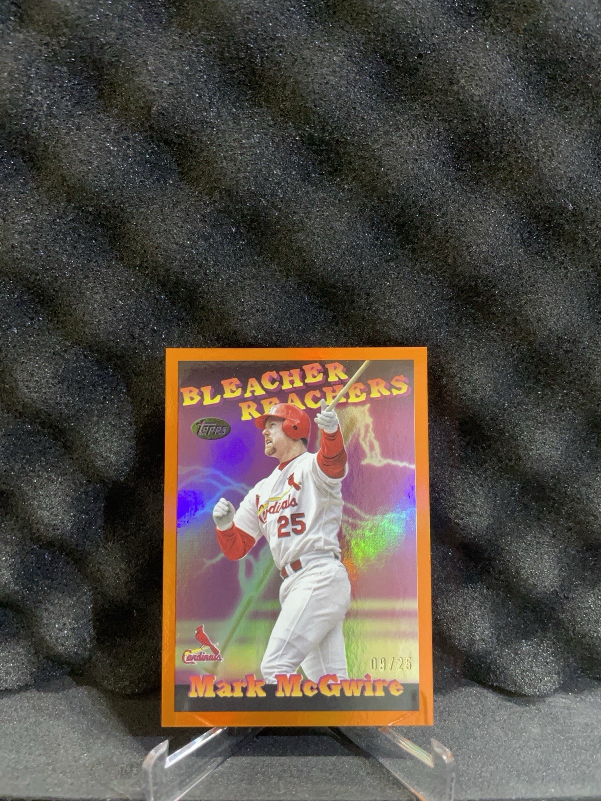 2025 Topps Season's Best Bleacher Reachers Orange Foil #BR-7 Mark McGwire /25