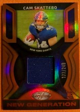 2025 Panini Certified - New Generation Jerseys Mirror Cam Skattebo Orange /249