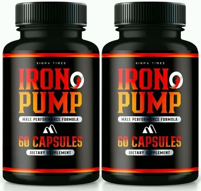 Iron Pump Male Health Pills to Boost Blood Flow and Muscle Functions - 2 Pack