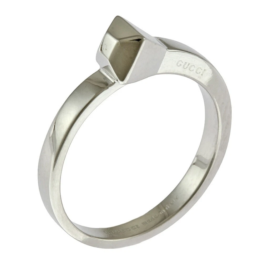 Bague femme Gucci or blanc 12,5 18 carats bijou occasion