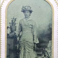 Rare 1800s Tintype Very Beautiful Woman Victorian Civil War Era Antique Photo