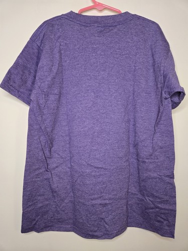 Peace Love Volleyball Youth Size Medium Graphic T-Shirt Shirt Purple New - Picture 4 of 13