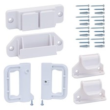 White Retractable Extra Wide Baby Dog Gate Kit Full Set Wall Mount Accessories