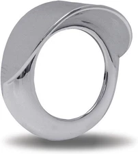 2 1/2" Chrome Twist-On Light Bezel w/Visor