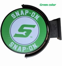 Snap On Tools Double Sided Sign W/LED Rotates Garage Home Man Cave Work Shop 20"