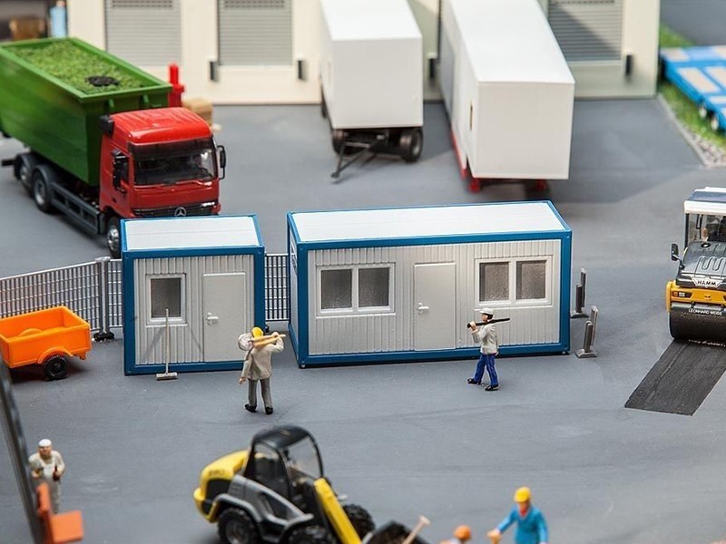 Conteneurs de chantier Faller 130132 animation de zone industrielle HO