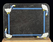 VTG Country Goose White Geese Blue Ribbon Sav...
