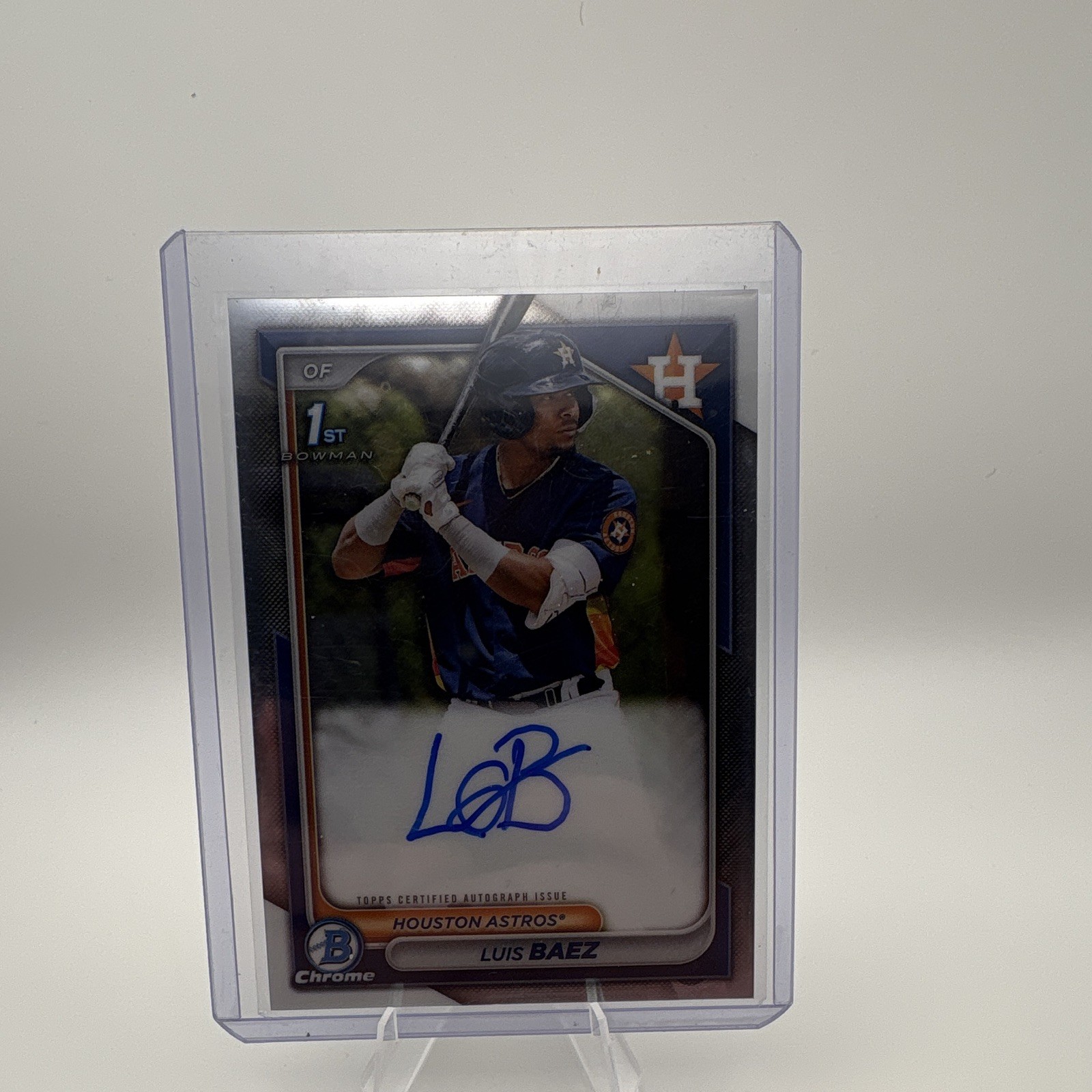 Topps 2024 Bowman Chrome Prospect Auto #CPA-LB Luis Baez 1st Bowman Astros