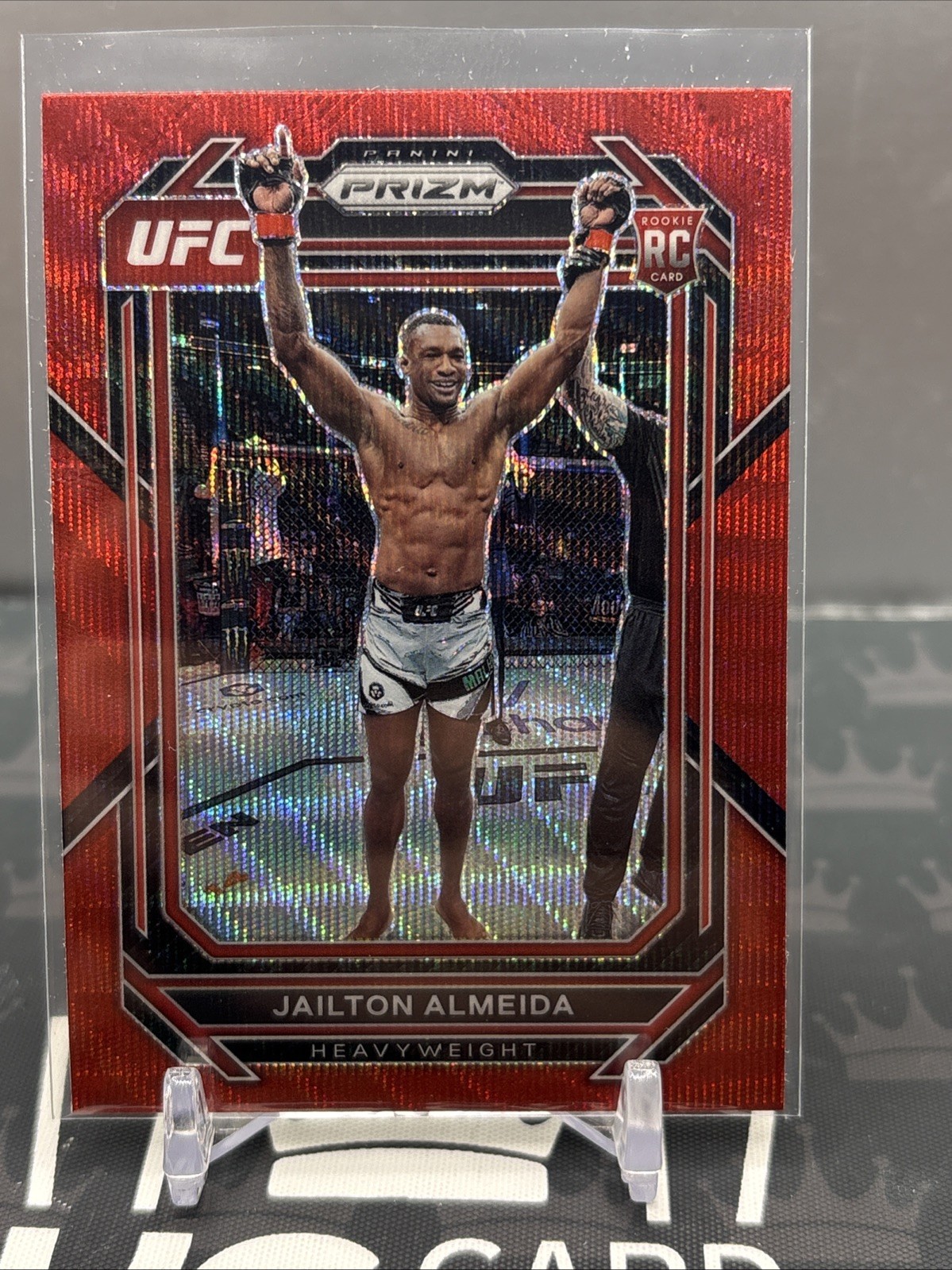 2023 Panini Prizm UFC - Jailton Almeida #197 Ruby Wave Prizm (RC)
