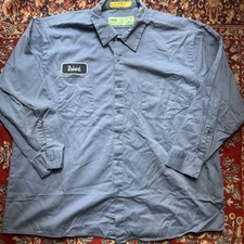 Vintage Cintas Uniform Button Up Work Shirts Mens Size 3XL Robert Name Patch