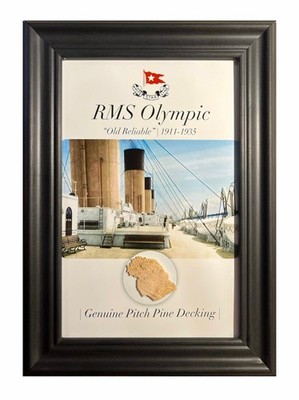 RMS OLYMPIC Genuine DECKING ARTIFACT | 4x6 in. FRAMED Relic | w/ COA
