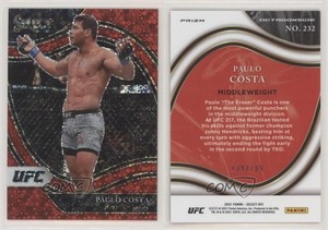 2021 Panini Select UFC Octagonside Red Disco Prizm /199 Paulo Costa #232