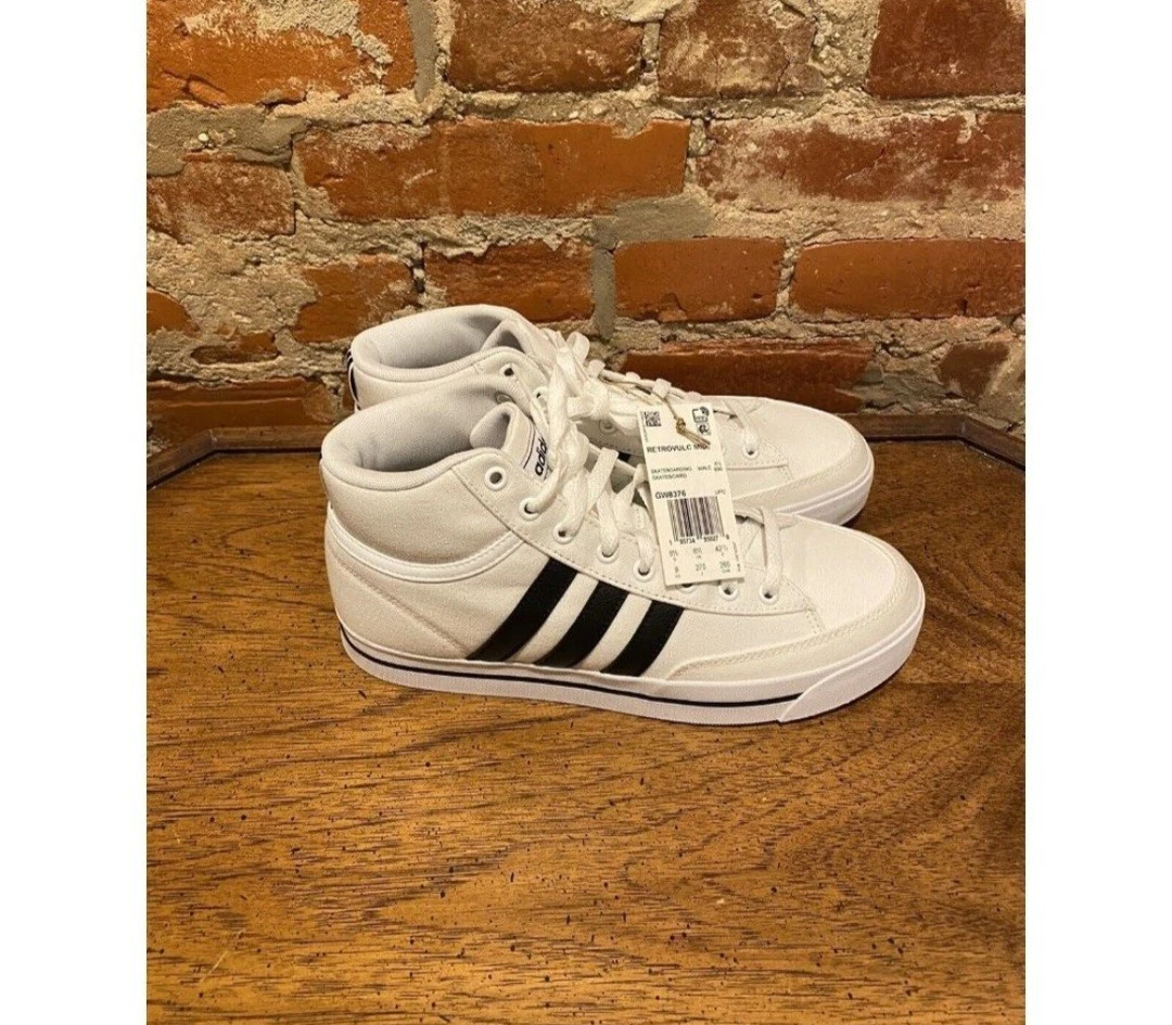 adidas gazelle silver green womens Shop White Mens adidas Retrovulc High Top Sneakers – Shoebacca