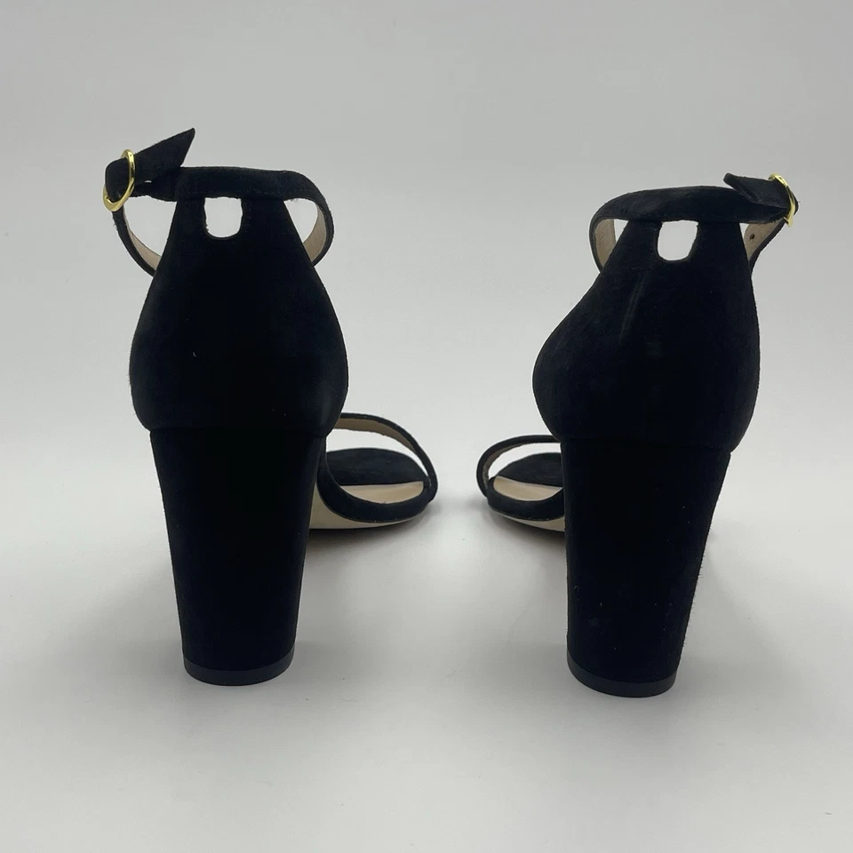 Stuart Weitzman Nearlynude Black Suede Heels Sandal SZ 8B-EU 38.5-MSRP $630 - Image 4 of 4