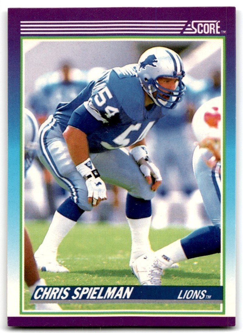 1990 Score Chris Spielman Detroit Lions #17