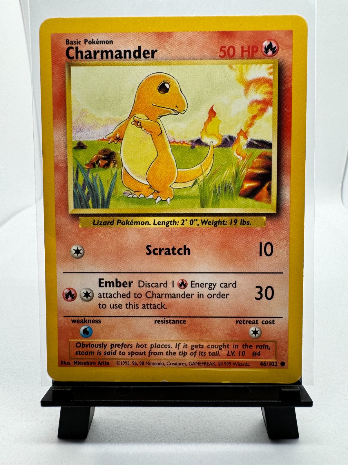 Charmander 46/102 Base Set 1999 Pokémon Card WotC Vintage Starter – LP