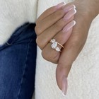 1.6ct Pear Fashion Ring Rose Gold 14K Labcreated Diamond F/VS — photo 5