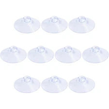10 Pack 1.2 Inch Clear PVC Suction Cups with No Hooks for Kitchen Bathroom