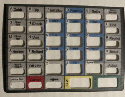 Hypercom T7Plus Keypad Overlay for Credit Card Machine