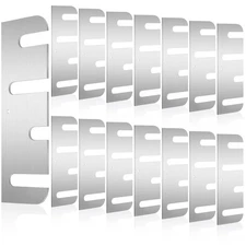 MorningRo 15 Pcs Hardware Door Hinge Shims Stainless Steel Metal Coated Finis...