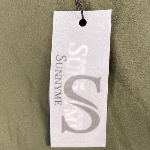 Sunny Me Women’s L Olive Green Cold Shoulder Long Sleeve Boho Business Casual - Picture 8 of 14