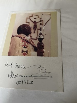 Originalautogramm Desmond Tutu
