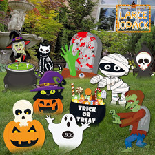 10 Pcs Halloween Yard Stakes Decorations, Halloween Yard Signs