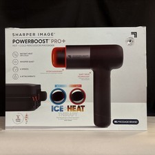 Sharper Image Powerboost Pro Hot  Cold Percussion Massager Black - New