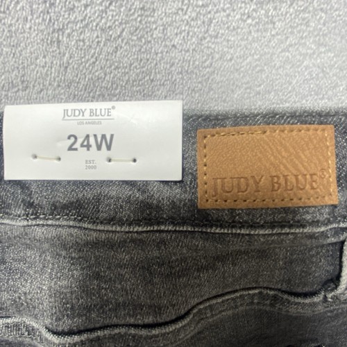 Judy Blue Jeans 24W Plus Boyfriend Paint Splatter Distressed Black Grunge NEW - Picture 8 of 12